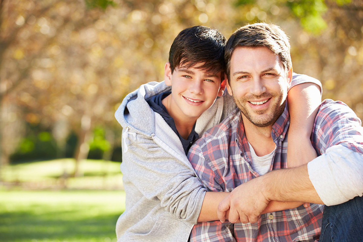 Father with friend the